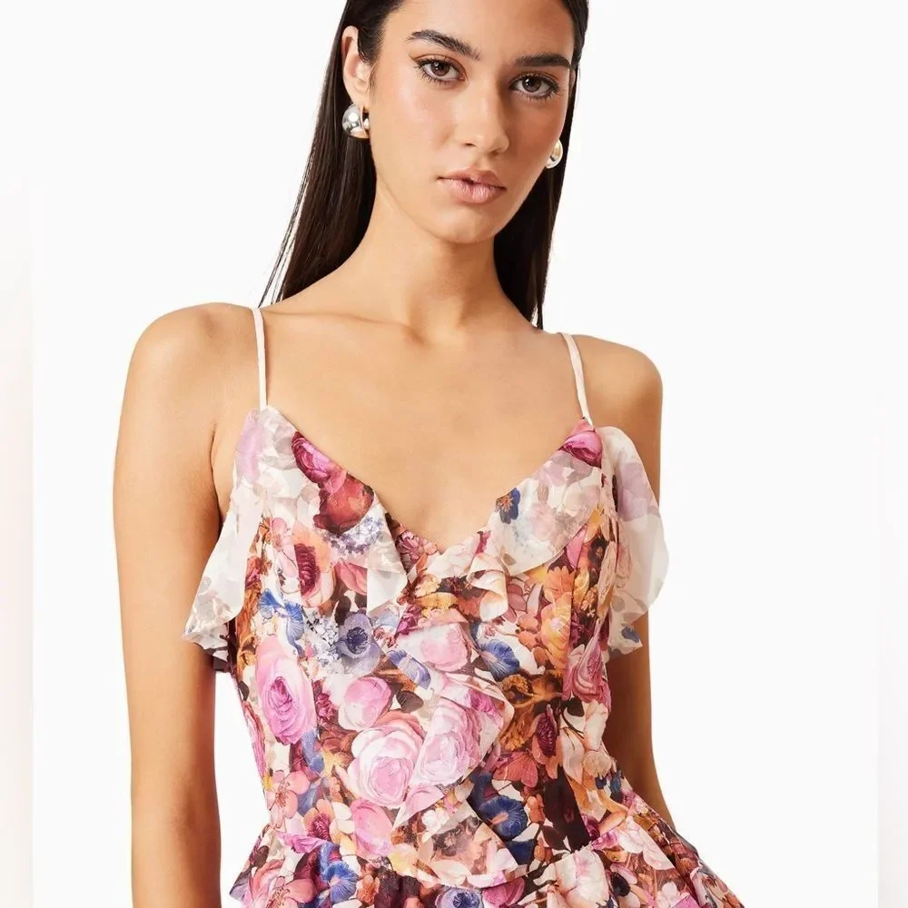 NWT Elliatt Perla Floral Dress Pink Size M - Picture 6 of 13